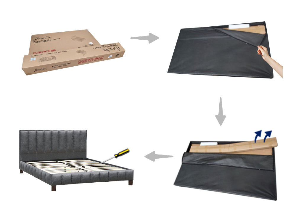 EIGER King Bed Frame - DARK GREY