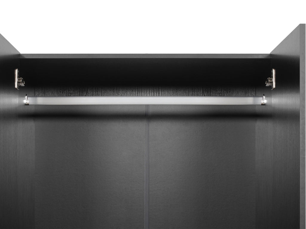 Bram 2 Door Wardrobe with 2 Drawers - Black