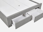 HLOLELA Queen Bed Frame with Storage - LIGHT GREY