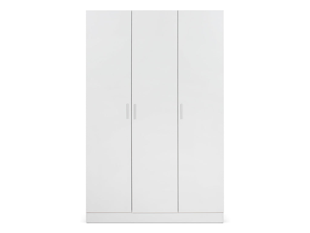Bram 3 Door Wardrobe Cabinet - White