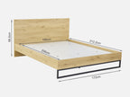 FROHNA King Wooden Bed Frame - Oak