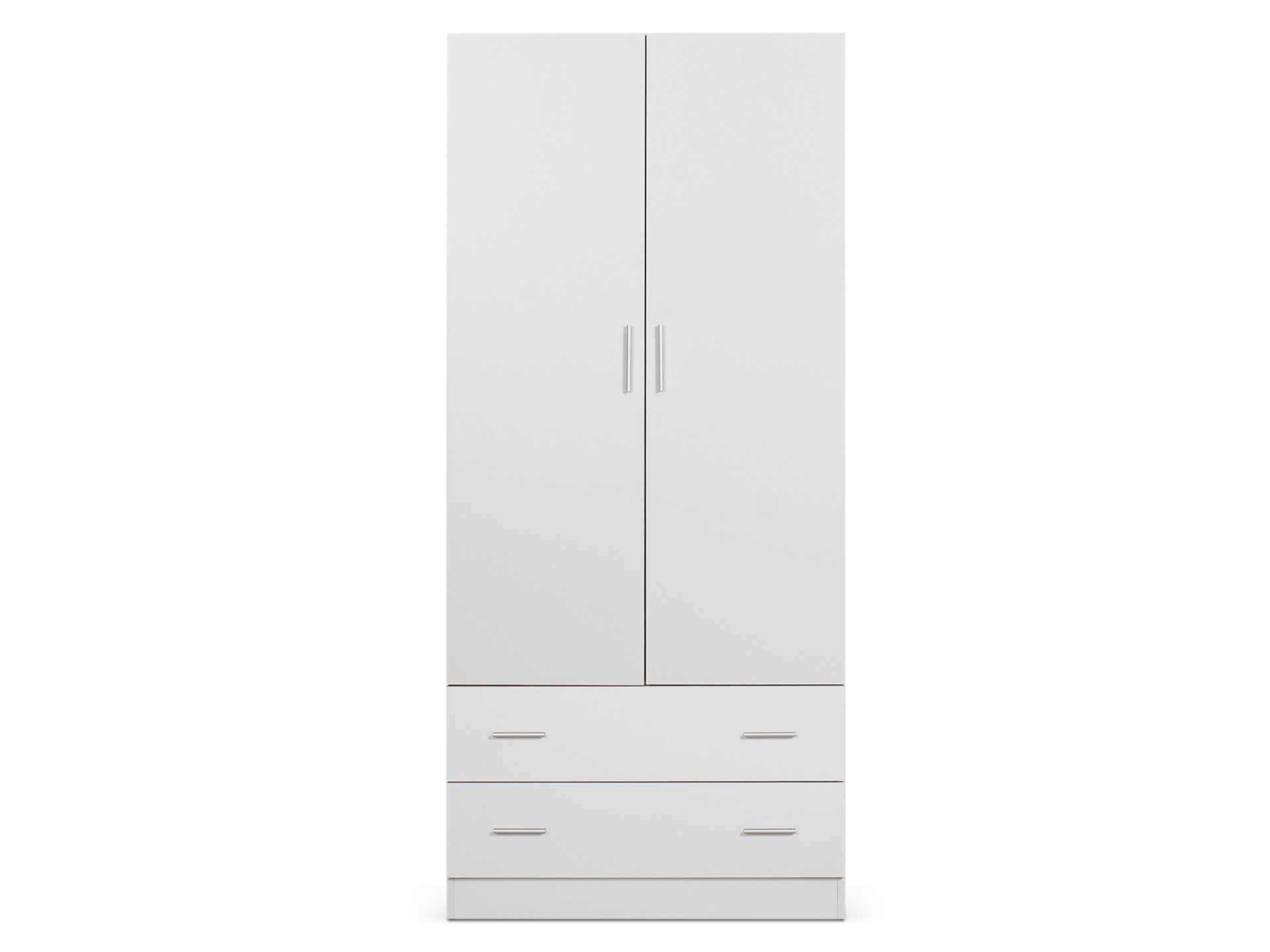 Bram 2 Door Wardrobe with 2 Drawers - White