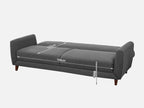 MUNICH 3-Seater Sofa Bed DARK GREY