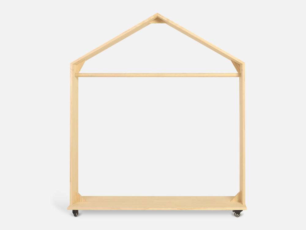 VOLTA Kids House Clothing Rack - Oak