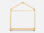 VOLTA Kids House Clothing Rack - Oak