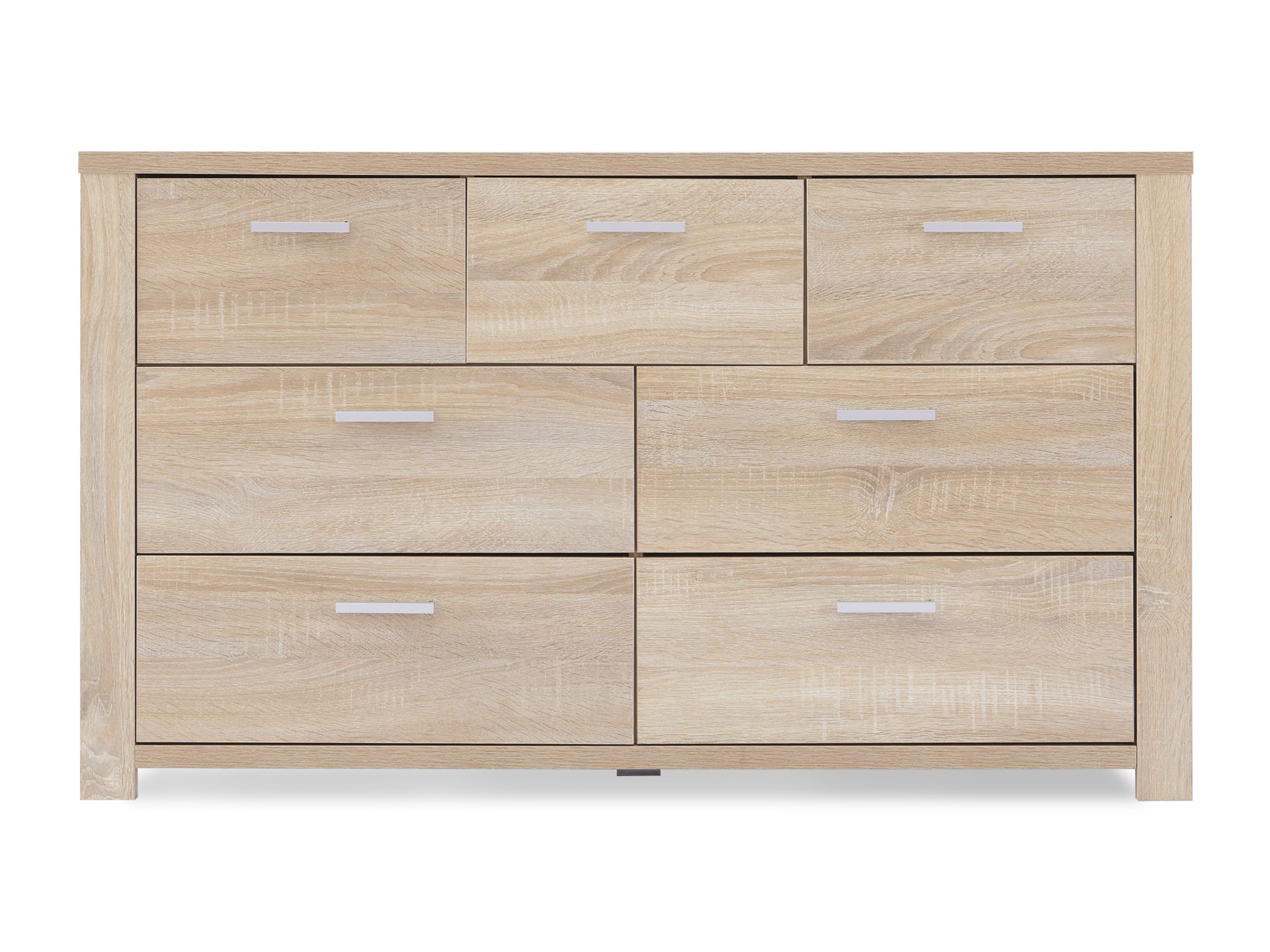 Sagano Low Boy 7 Drawers - Oak