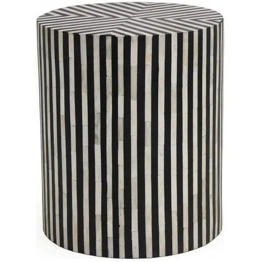 15 Inch Side Table Black Art Deco