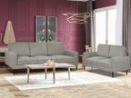 Toronto 2 Piece Sofa Set - Light Grey