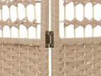 COONOOR 1.7M Rattan Room Divider Screen 6 Panels - NATURAL