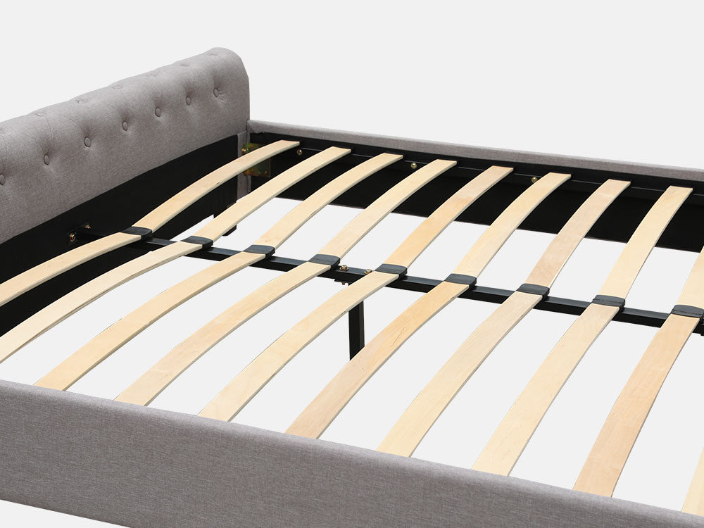 EGMONT Queen Bed Frame - LIGHT GREY