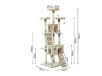 BINGO Cat Tree House 185cm 7 Levels - BEIGE