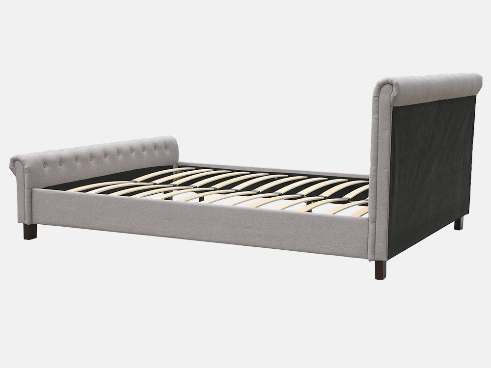 EGMONT King Bed Frame - LIGHT GREY