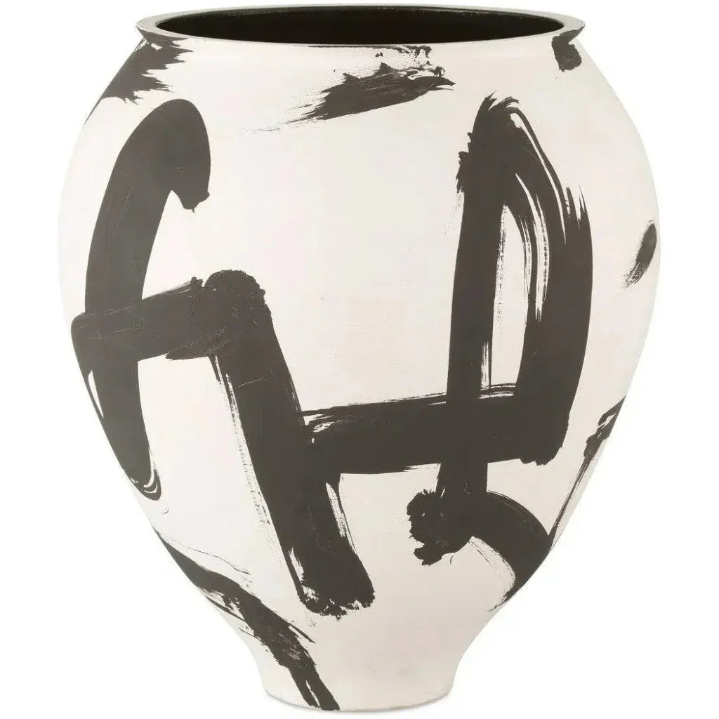 17 in. Kenzo Porcelain White Vase