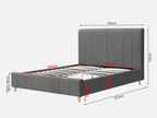 SIERRA Queen Bed Frame - GREY