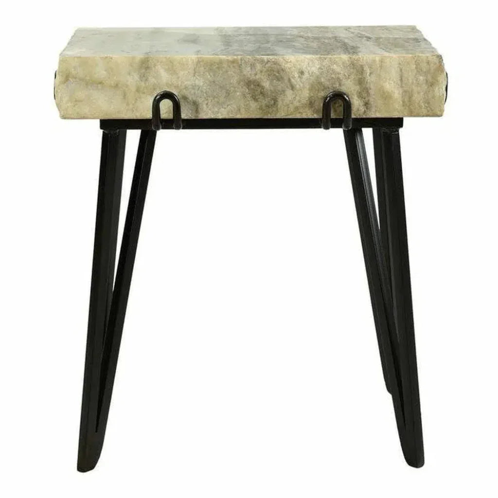 19 Inch Accent Table Sand Brown Contemporary