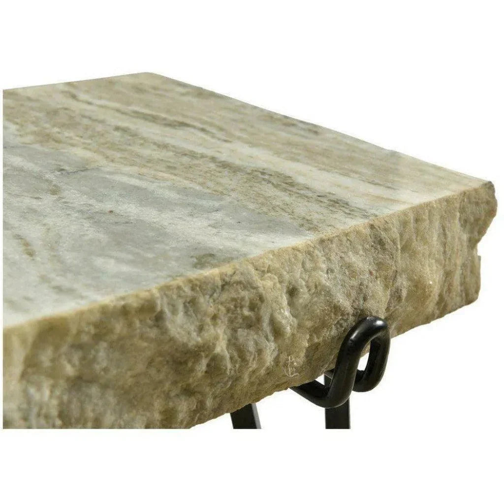 19 Inch Accent Table Sand Brown Contemporary