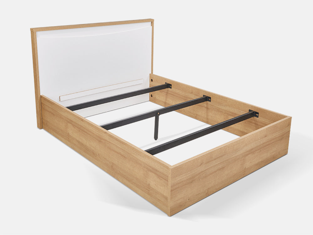 KAWEKA Queen Wooden Bed Frame - Oak