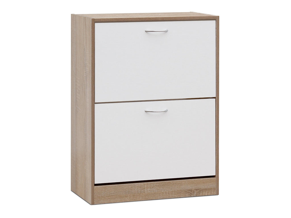 Matilda 2 Drawer Shoe Cabinet Storage Rack - Oak