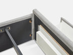MUSALA Queen Bed Frame with Storage - LIGHT GREY