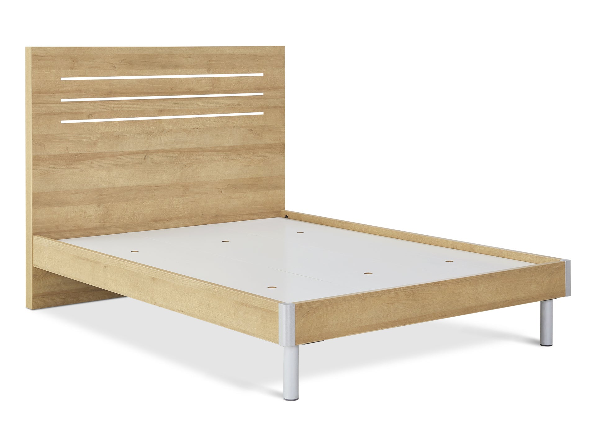 Makalu Double Wooden Bed Frame - Oak