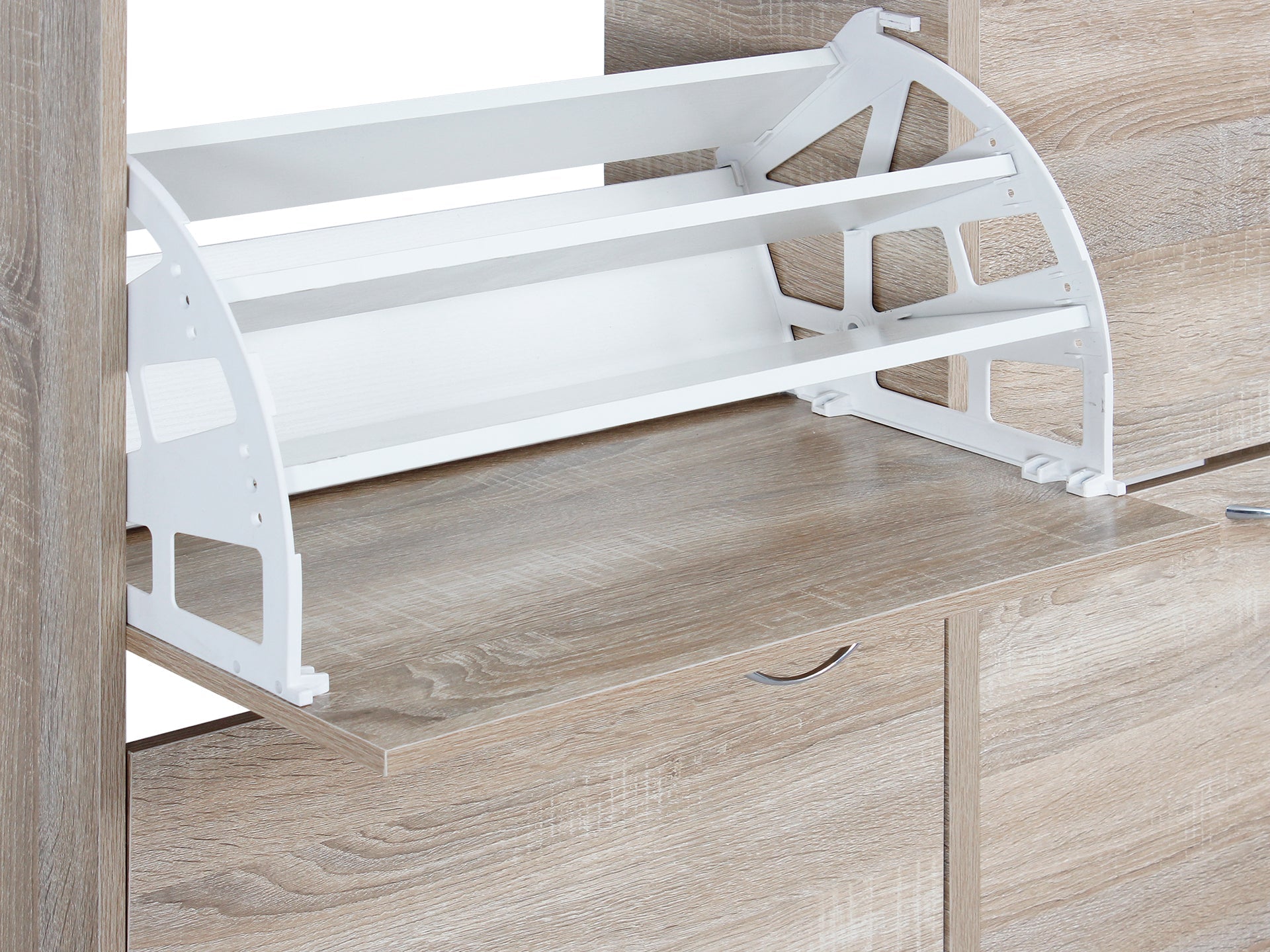 Rotoroa 6 Drawer Shoe Cabinet Storage Rack - Oak