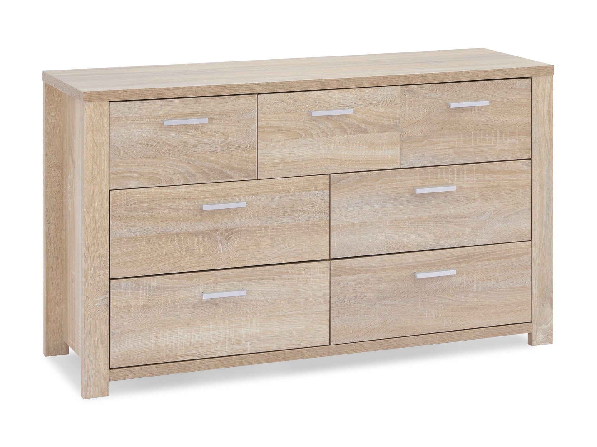 Sagano Low Boy 7 Drawers - Oak