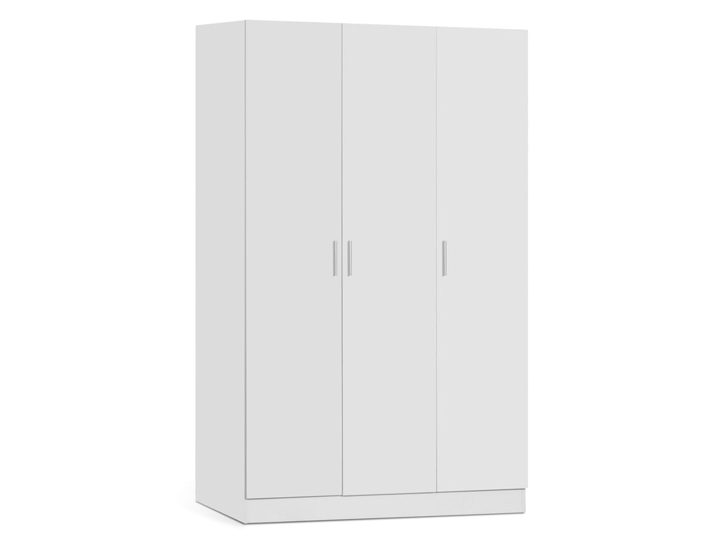 Bram 3 Door Wardrobe Cabinet - White
