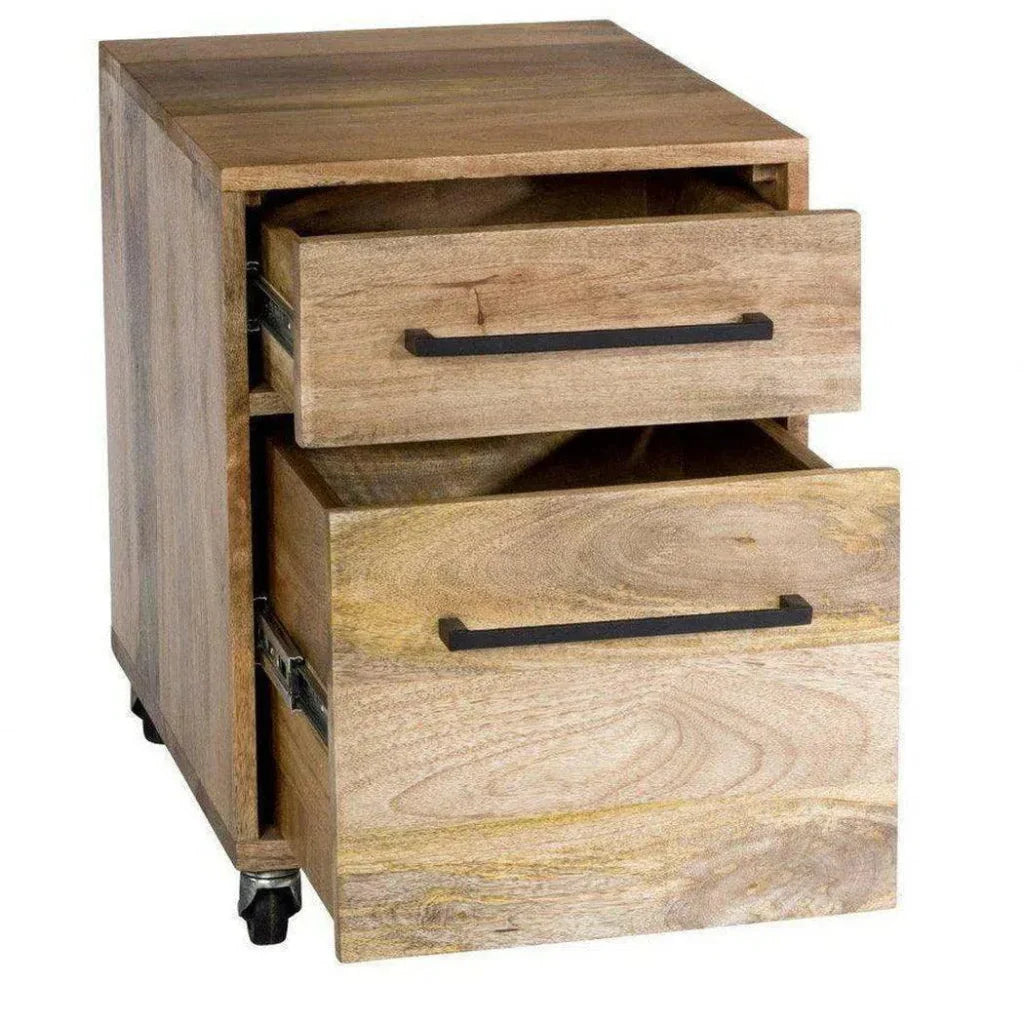 20 Inch Mobile Pedestal Natural Scandinavian