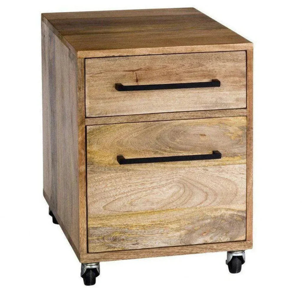 20 Inch Mobile Pedestal Natural Scandinavian