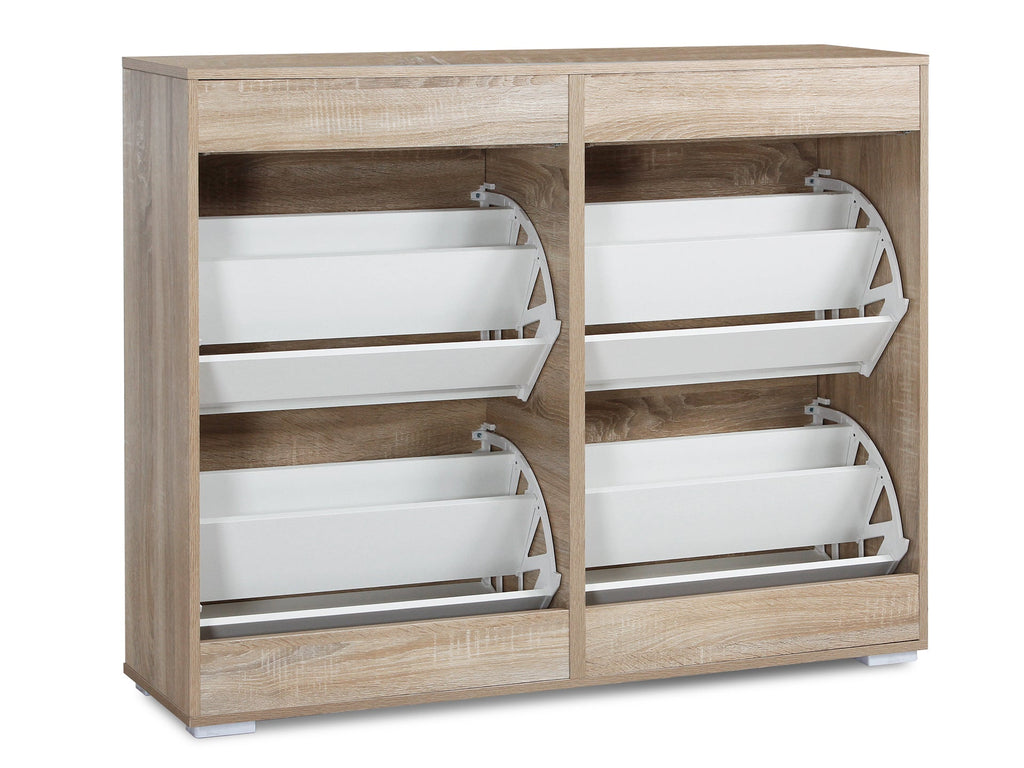 Rotoroa 6 Drawer Shoe Cabinet Storage Rack - Oak