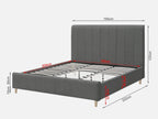 SIERRA Super King Bed Frame - GREY