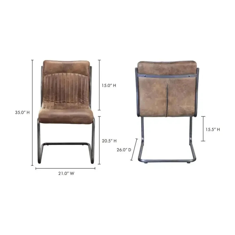 21 inch Dining Chair Leather Set Of 2