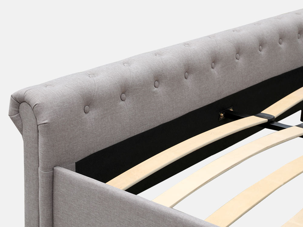 EGMONT King Bed Frame - LIGHT GREY