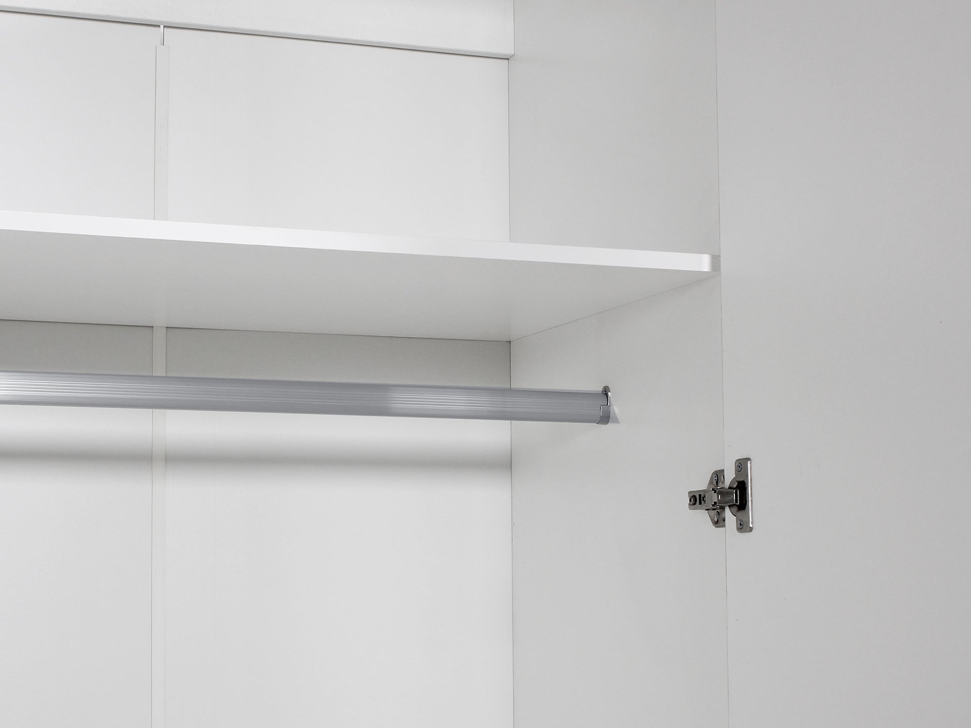 Bram 3 Door Wardrobe Cabinet - White