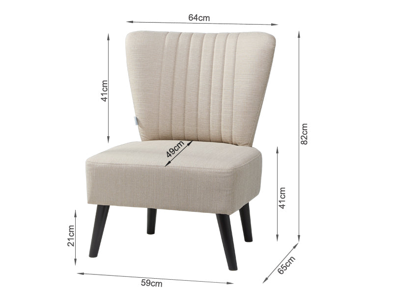 Anita Occasional Chair Fabric Lounge Chair