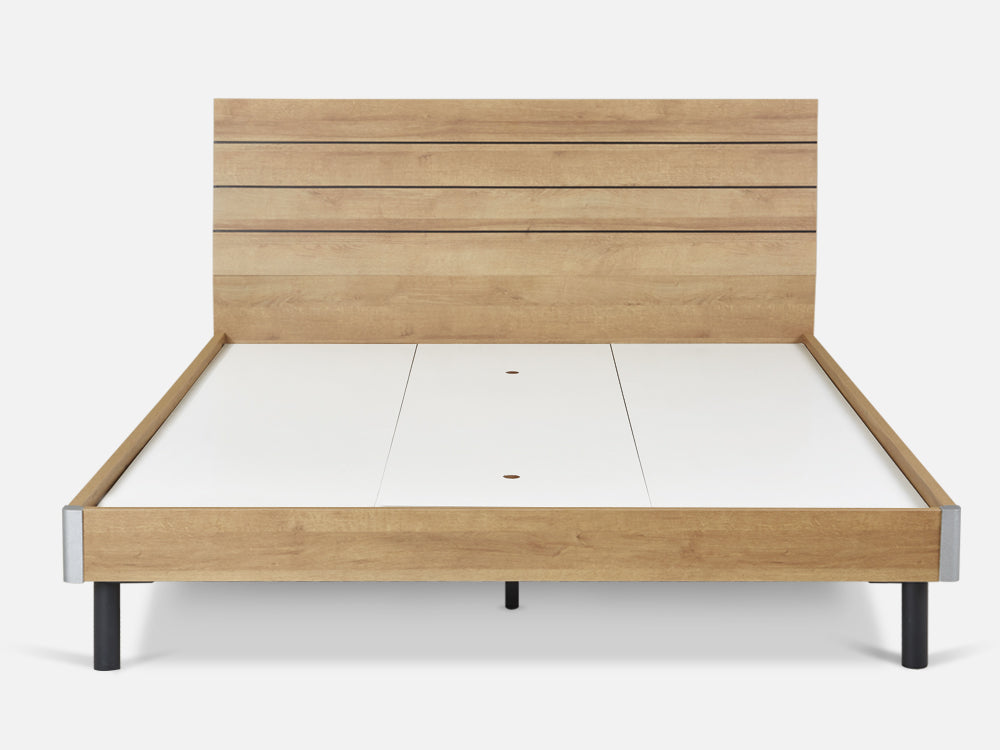 XOAN King Wooden Bed Frame - Oak