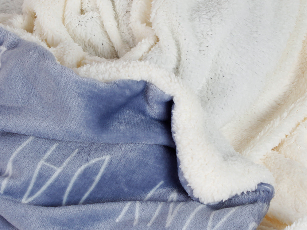 Double Layer Warm Fleece Blanket Throw Bedding Duvet Cover Throw Blanket