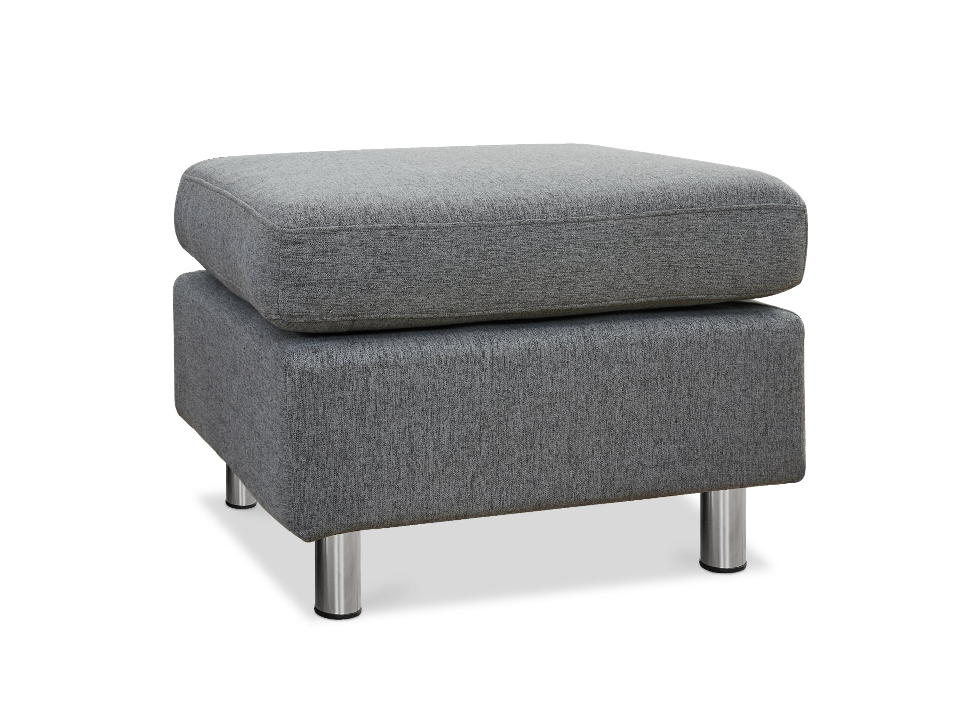 Seattle 3-Seater Fabric Sofa Couch with Chaise - Dark Grey