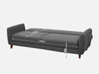 MUNICH 3-Seater Sofa Bed DARK GREY