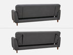 MUNICH 3-Seater Sofa Bed DARK GREY