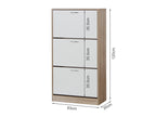 Anau 3 Drawer Shoe Cabinet Storage Rack - Oak