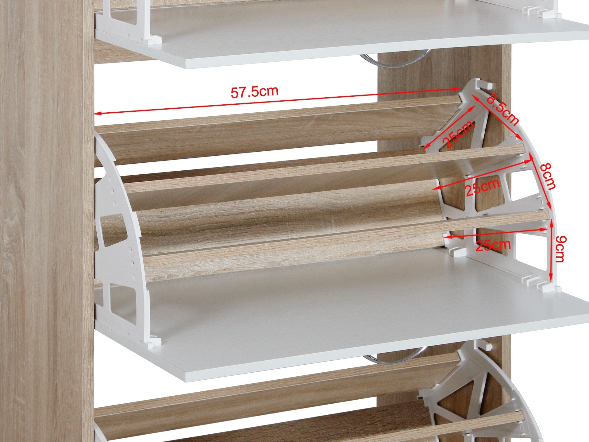Anau 3 Drawer Shoe Cabinet Storage Rack - Oak