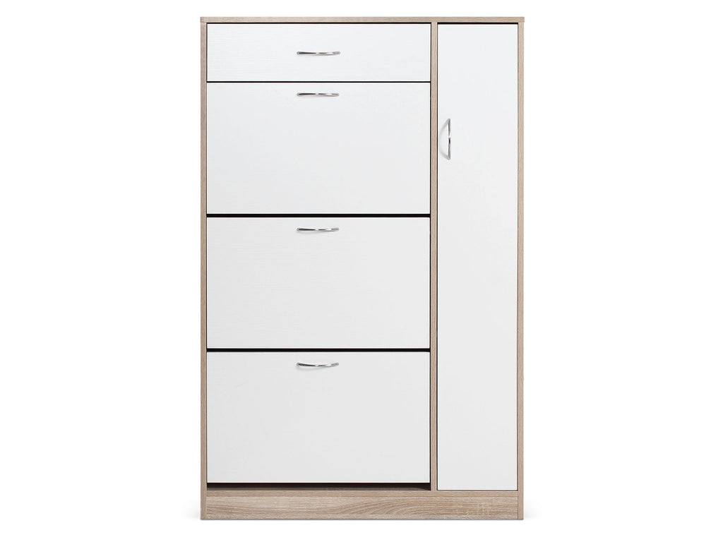 Horotea 4 Drawer Shoe Cabinet Storage Rack - Oak