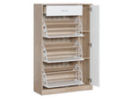 Horotea 4 Drawer Shoe Cabinet Storage Rack - Oak