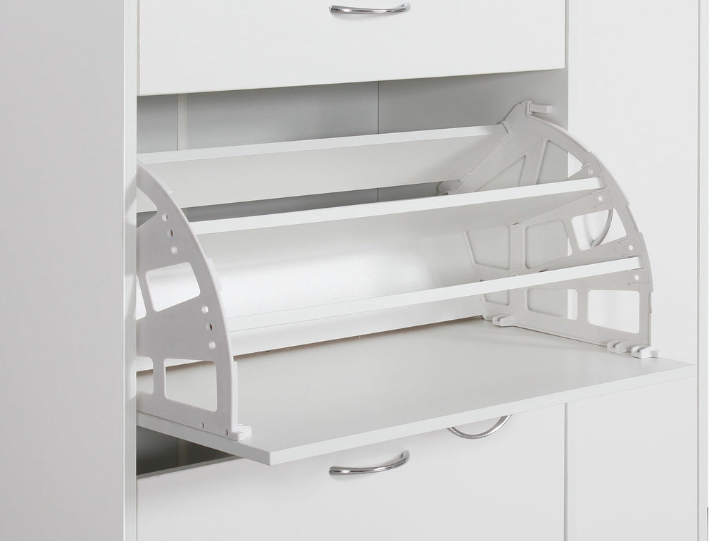 Horotea 4 Drawer Shoe Cabinet Storage Rack - White
