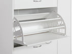 Horotea 4 Drawer Shoe Cabinet Storage Rack - White