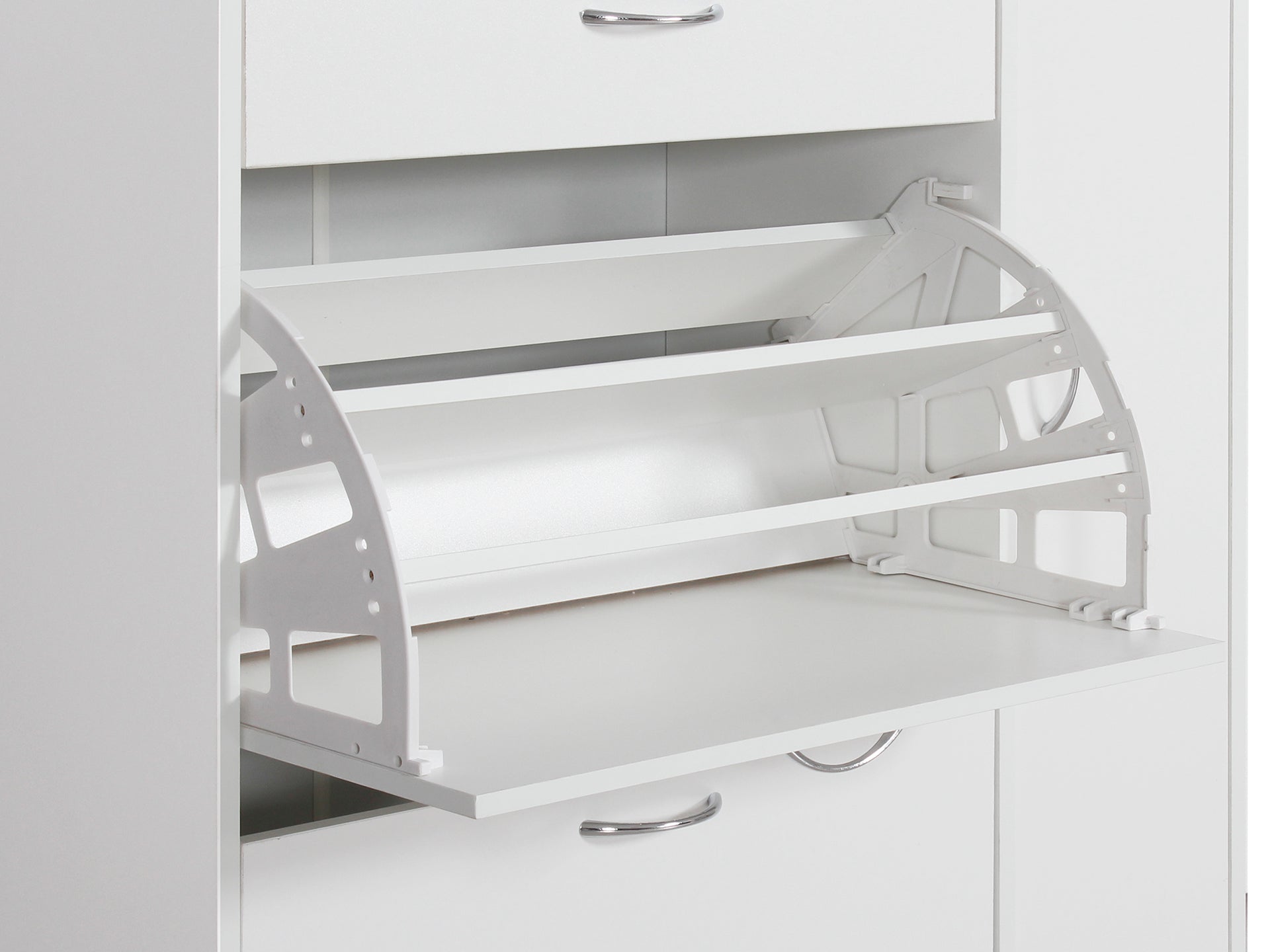 Horotea 4 Drawer Shoe Cabinet Storage Rack - White