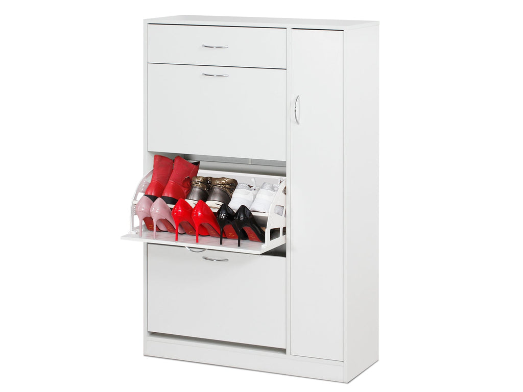 Horotea 4 Drawer Shoe Cabinet Storage Rack - White