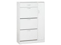 Horotea 4 Drawer Shoe Cabinet Storage Rack - White