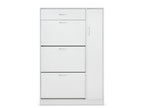 Horotea 4 Drawer Shoe Cabinet Storage Rack - White